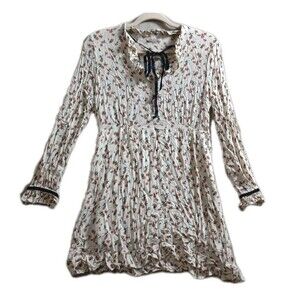 Taylor & Sage Vintage Ivory Floral Fit And Flare Mini Romance Dress Sz L Cottage